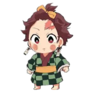 💄 ad212def Tanjiro Kamado Demon Slayer Anime, Demon Slayer, Tanjiro, Manga, Chibi, Karakter, Animasi Jepang telegram sticker