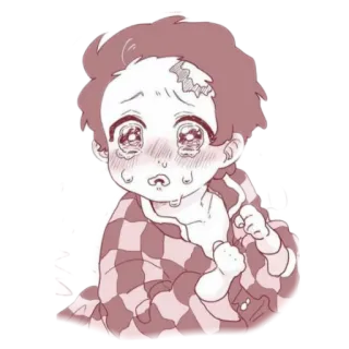 🥺 bbd1acb0 Tanjiro Kamado Demon Slayer Anime, Demon Slayer, Tanjiro, menangis, sedih, terluka, imut telegram sticker