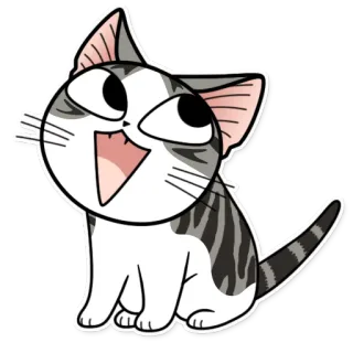 😃 1d0b42e5 Chi Chi's Sweet Home ชิ, แมว, อนิเมะ, มังงะ, น่ารัก, คาวาอิ telegram sticker