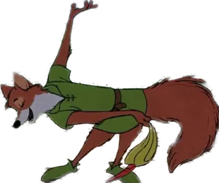 😏 05a130d9 Robin Hood cartoon, fox, disney, archer, animation, forest telegram sticker