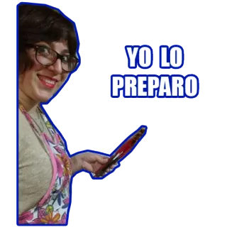 😋 29cea22e YO LO PREPARO 女性, 料理, スペイン語, 準備, エプロン telegram sticker