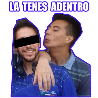 👥 d4572384 LA TENES ADENTRO 男性, ポートレート, 人々, 友情, 幸せ telegram sticker