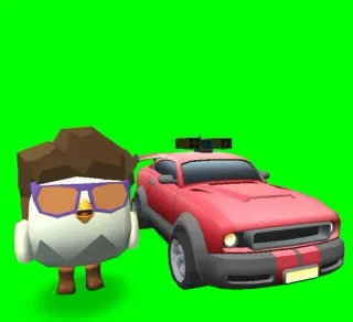 🐓 6832cda0 Dessin animé, Sticker, Voiture, Personnage, Animal, Illustration telegram sticker