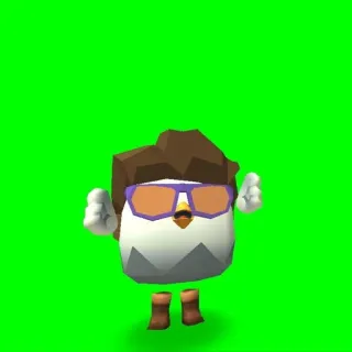 🐓 a887e1e2 dessin animé, animation, personnage, lunettes, oiseau telegram sticker