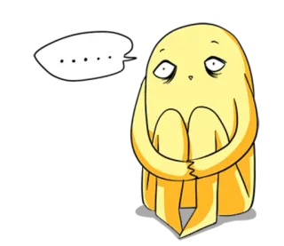 😐 6ba9b3d6 sad, anxious, cartoon, character, thoughtful, lonely telegram sticker