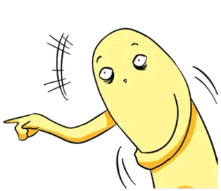 😂 c60b6c53 cartoon, pointing, yellow, character, funny, meme telegram sticker