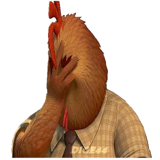 🤦‍♀️ 3fab0e13 poulet, facepalm, animal, humour telegram sticker