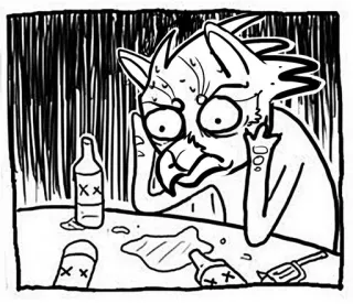 🥃 75465379 漫画, アルコール, 飲酒, イラスト, モンスター telegram sticker