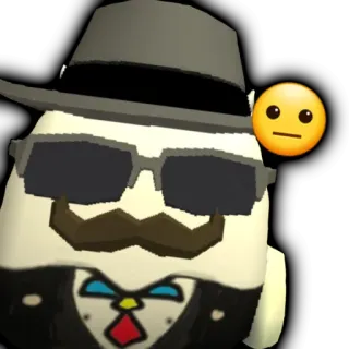 😐 cad2527c Kreskówka, Postać, Kapelusz, Okulary przeciwsłoneczne, Wąsy, Agent telegram sticker