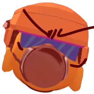 🤬 fafd1071 zły, sfrustrowany, kreskówka, wyraz, wściekłość, kask telegram sticker