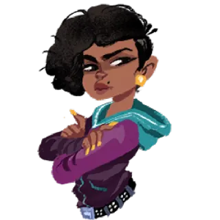 😠 2a724d9a phụ nữ, cô gái, thái độ, phim hoạt hình, chân dung, nhân vật, hình minh họa telegram sticker