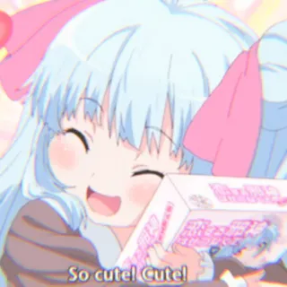 🌈 105c9756 So cute! Cute! anime, imut, kawaii, bahagia, gadis telegram sticker