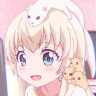 🐰 53f0cbce Anime, Gadis, Imut, Hamster, Kucing Putih, Kawaii telegram sticker