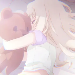 🧸 6d930844 Anime, Gadis, Beruang teddy, Imut, Tidur, Kawaii telegram sticker