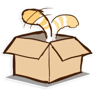 👋 6766f058 gatto, scatola, carino, animale, giocoso telegram sticker