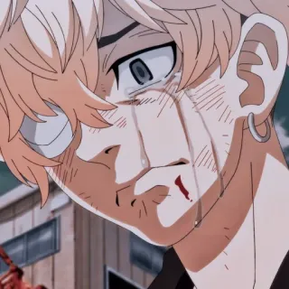 🍋 c6a4e0eb Anime, Weinen, Blut, Traurig, Emotional, Charakter telegram sticker