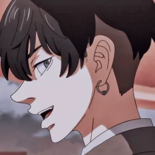 🍋 ec42e77f Anime, Charakter, Männlich, Ohrring telegram sticker