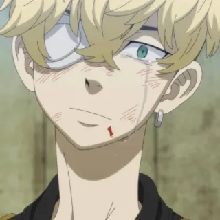 😢 258761dc Anime, Charakter, Tränen, Verletzung, Augenklappe, Manga telegram sticker