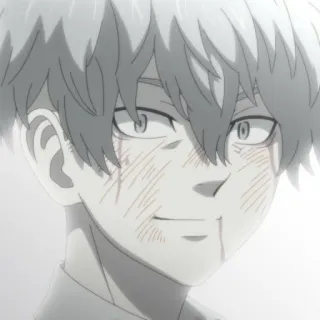 😊 9e5e8055 Anime, Narben, Kämpfer, Mann, Gesicht telegram sticker