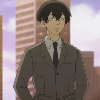 🙁 bf4d8c56 Anime, Charakter, Anzug, Mann, Ernst telegram sticker