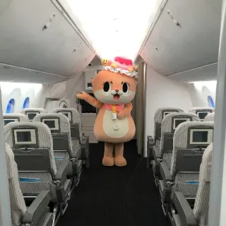 🐻 864c464a 飛行機, マスコット, 可愛い, 旅行, 空港, 飛行 telegram sticker