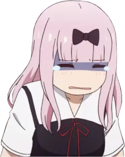 😰 a59aea5f Chika Fujiwara Kaguya-sama: Love Is War Anime, Chika Fujiwara, Kaguya-sama Love is War, Weinend, Traurig, Charakter telegram sticker