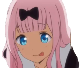 😛 4aa158eb Chika Fujiwara Kaguya-sama: Love Is War anime, Chika, Fujiwara, Kaguya-sama, Love is War, słodkie, różowe włosy telegram sticker