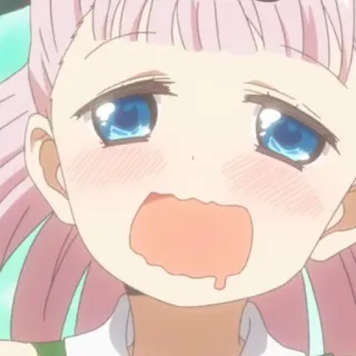 😍 4ffac4e6 Anime, Mangá, Fofo, Garota, Rosto, Expressão whatsapp sticker