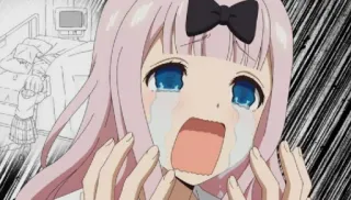 😭 3687dd2a Chika Fujiwara Kaguya-sama: Love Is War Anime, Piangere, Emozionale, Chika Fujiwara, Kaguya-sama, Triste telegram sticker