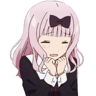 😄 9faa939d Chika Fujiwara Kaguya-sama: Love Is War Anime, Chika Fujiwara, Carino, Kaguya-sama: Love is War, Cartone animato, Kawaii, Capelli rosa telegram sticker