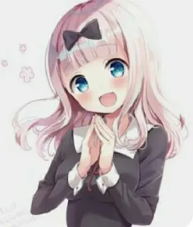 🌸 a84e328b Chika Fujiwara Kaguya-sama: Love Is War Anime, Chibi, Kawaii, Carino, Ragazza, Capelli rosa telegram sticker