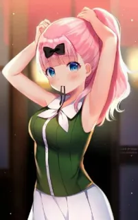 ❤️ c7090cfc Chika Fujiwara Kaguya-sama: Love Is War Anime, Chika Fujiwara, Capelli rosa, Carino, Kaguya-sama Love is War, Ragazza anime telegram sticker