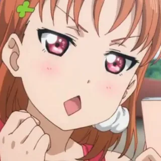 ☺ 557a22ae 애니메이션 여자, 귀여운, 표정, 짜증, 만화, 스티커 telegram sticker