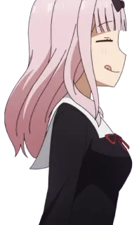 😋 38e222fb Chika Fujiwara Kaguya-sama: Love Is War อนิเมะ, จิกะ ฟูจิวาระ, คางุยะ様は告らせたい, ผมสีชมพู, ชุดนักเรียน telegram sticker