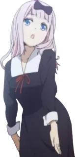 🤚 4f8af031 Chika Fujiwara Kaguya-sama: Love Is War อนิเมะ, ผู้หญิง, จิกะ ฟูจิวาระ, คางุยะ, Love is War telegram sticker