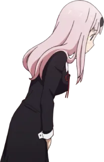 😶 6351cb30 Chika Fujiwara Kaguya-sama: Love Is War อนิเมะ, จิกะ ฟูจิวาระ, คางุยะ sama: Love is War, นักเรียนหญิง, น่ารัก, ผมสีชมพู telegram sticker