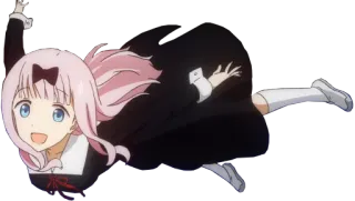 🐥 79db02d6 Chika Fujiwara Kaguya-sama: Love Is War อนิเมะ, จิกะ ฟูจิวาระ, คางุยะ, สงครามความรัก, เต้น, น่ารัก, การ์ตูน telegram sticker