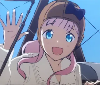 ✈️ e5f8ea0e Chika Fujiwara Kaguya-sama: Love Is War อนิเมะ, จิกะ ฟูจิวาระ, คางุยะ sama: Love is War, น่ารัก, คาวาอิ, การ์ตูน, เครื่องบิน telegram sticker