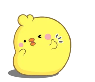 👍 adbc9d1a Kartun, Burung, Anak ayam, Jari tengah, Menyinggung, Lucu telegram sticker