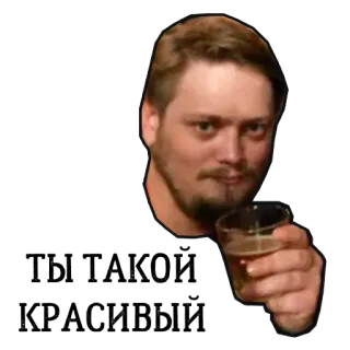 👸 ddb684d9 남자, 맥주, 음료, 술, 건배, 파티 telegram sticker