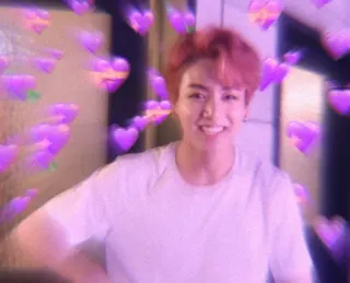 💜 3d1a7739 Jungkook kpop, bts, 偶像, 爱心, 柾国, 微笑, 可爱 telegram sticker