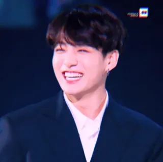 😆 7fff11ae Jungkook 田柾国, 防弹少年团, 韩国流行, 歌手, 名人, 偶像, 微笑 telegram sticker