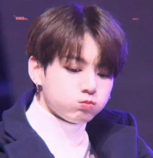 😤 fb65dc83 Jungkook 田柾国, 防弹少年团, 韩国流行音乐, 歌手, 肖像, 名人 telegram sticker