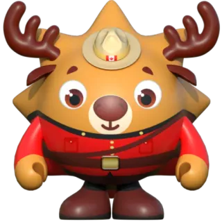 🇨🇦 14f8ffc6 Canadien, Mountie, Mascotte, GRC, Étoile, Dessin animé, Canada, Police telegram sticker