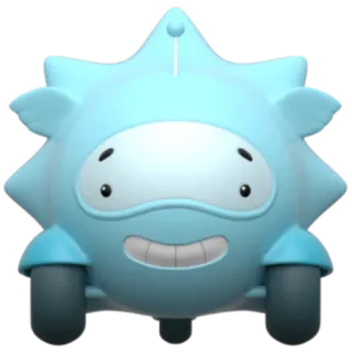 🚙 28301b5c dessin animé, personnage, mignon, bleu, véhicule, transport telegram sticker