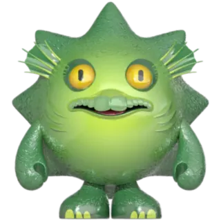 👹 5316d938 monstre, vert, dessin animé, créature, personnage, figurine telegram sticker