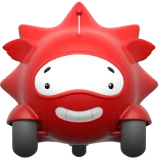 🚗 56f1187b Dessin animé, Personnage, Rouge, Jouet, Mignon telegram sticker