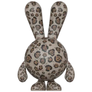 🐆 56f933c0 lapin, imprimé léopard, motif animal, lapinou, jouet, décoration telegram sticker