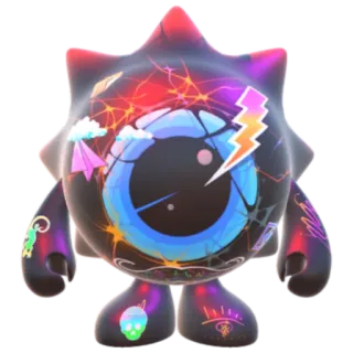👁️ 6061be7f Void Kirby Kirby, Void, jeu vidéo, personnage, oeil, monstre telegram sticker