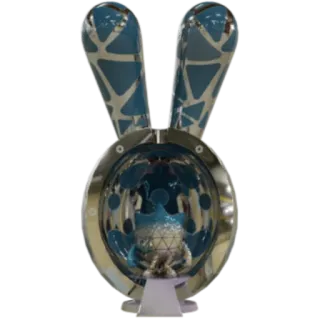 👽 76f41fb2 lapin, bleu, géométrique, décoratif, animal telegram sticker